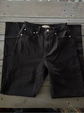 NWOT Madewell Women’s Curvy 90’s Straight Leg Black Denim Jeans